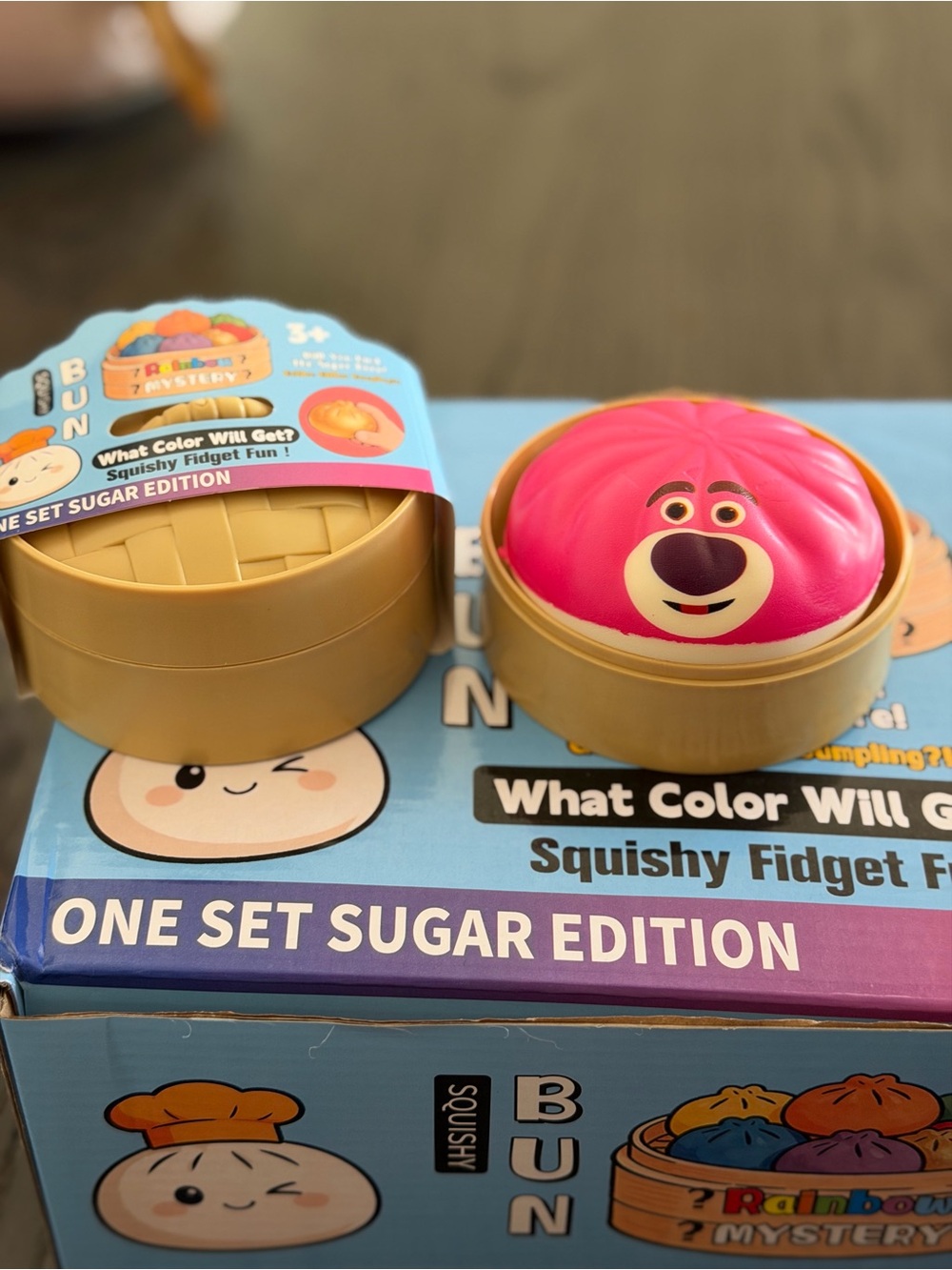 Sugar Edition Pink Squishy Fidget Bun Toy